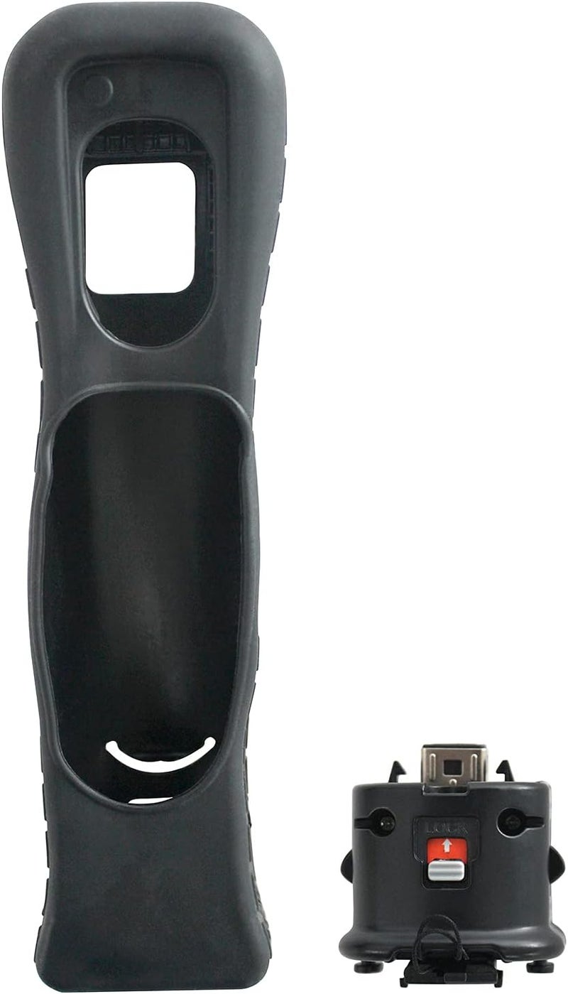 OSTENT Motionplus Motion Plus + Silicone Case for Nintendo Wii Remote Controller Game Color Black - Image 1